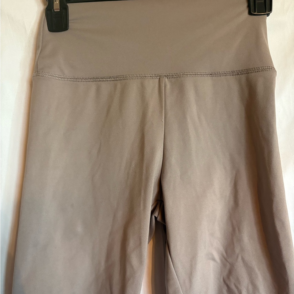 High-Waisted Taupe Garage Biker Shorts